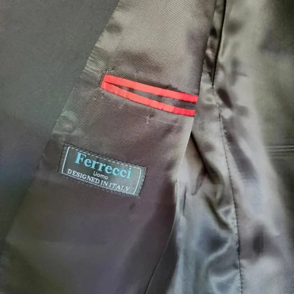 FERRECCI | Uomo Mirage Super 150 Suit/Tuxedo Jacket in Black sz 40S - Picture 3 of 7